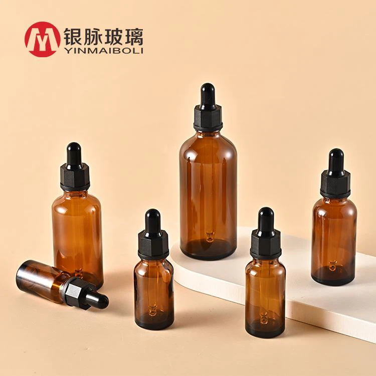 Amber Glass Dropper Bottles