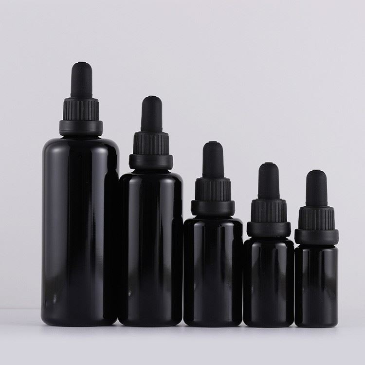 essential oil bottle black